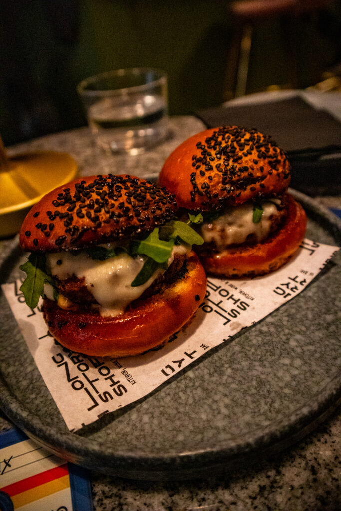 Sliders with black sesame